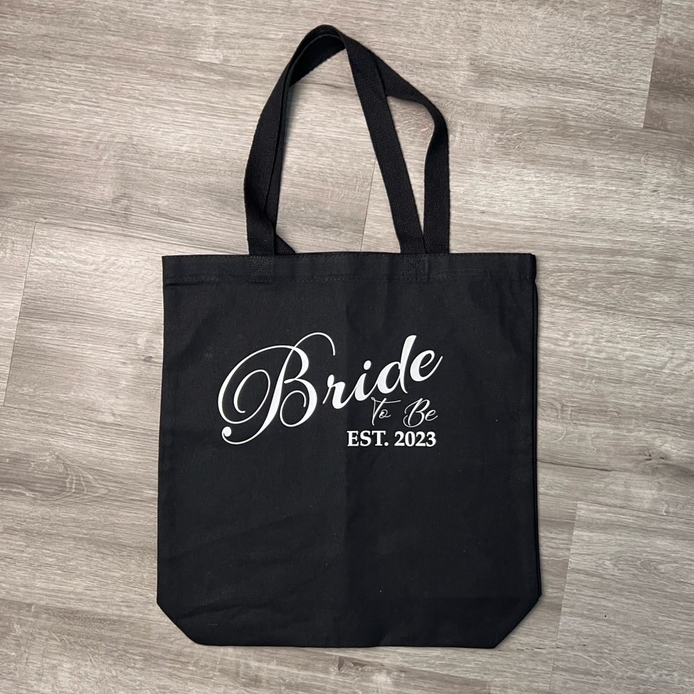 Bride to be 2023 Black Tote bag